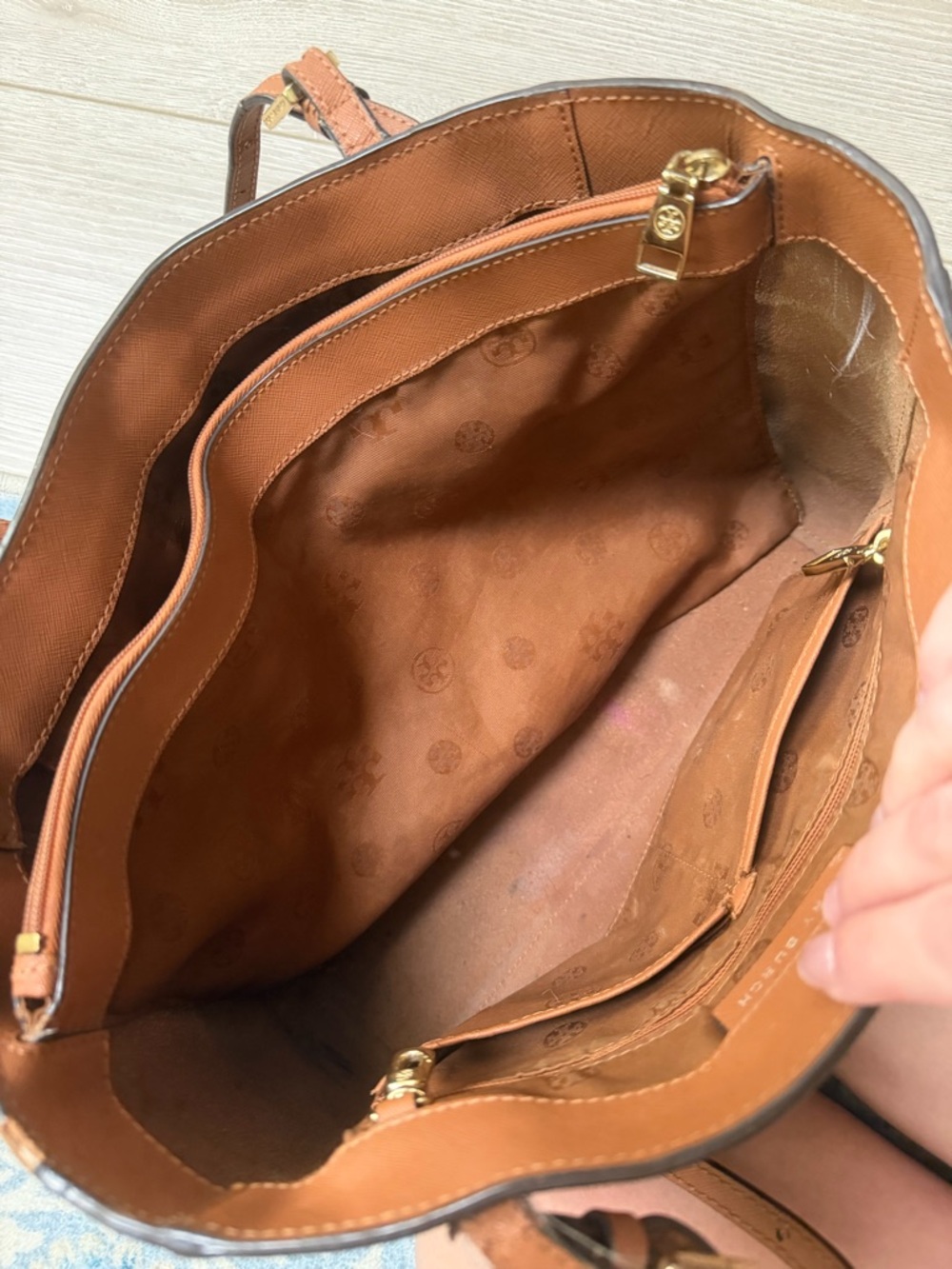 Tory Burch York Buckle Tote leather classic staple workwear gold preppy original - Picture 7 of 9